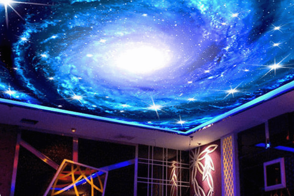 Натяжной потолок 3д звездное небо