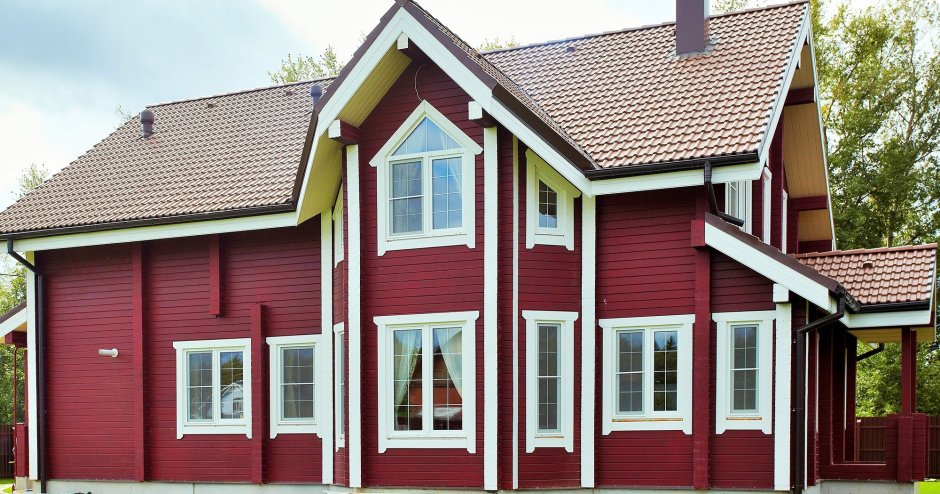 Окраска деревянных фасадов