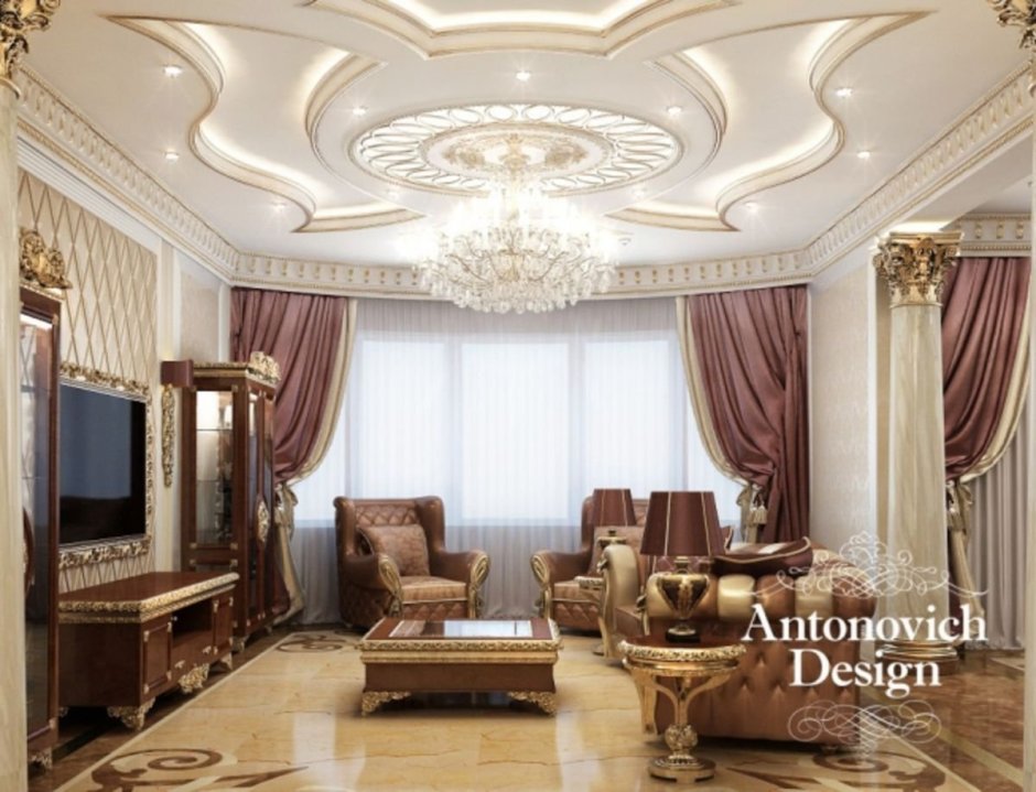 Antonovich Design гостиная potolki