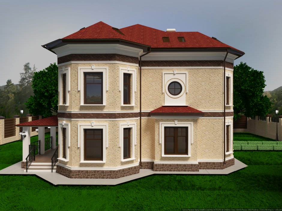Фасады двухэтажных домов