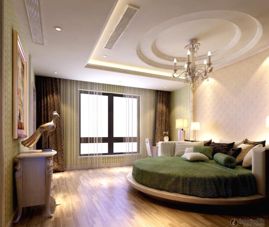 Потолки из гипсокартона для спальни