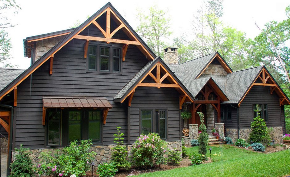 Красивые фасады деревянных домов