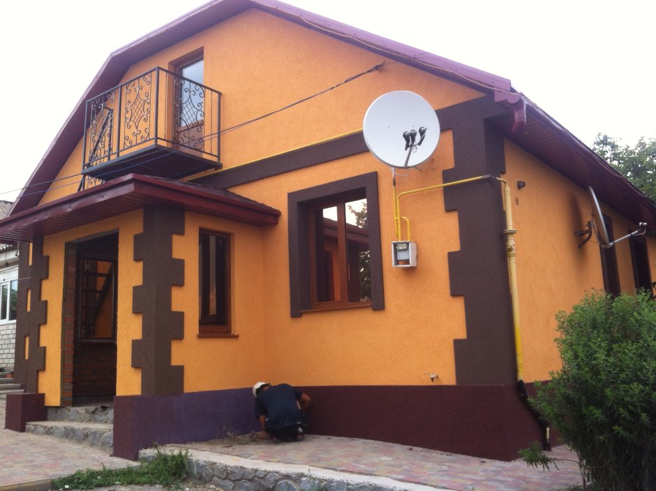 Покраска фасада дома