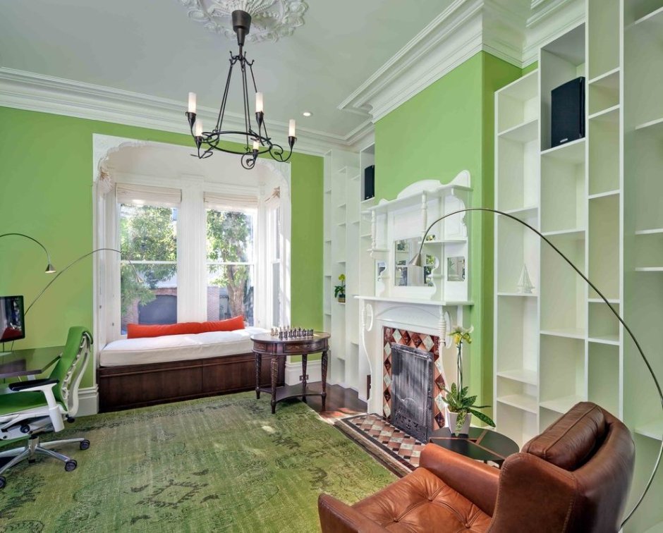 Квартира в зеленом цвете