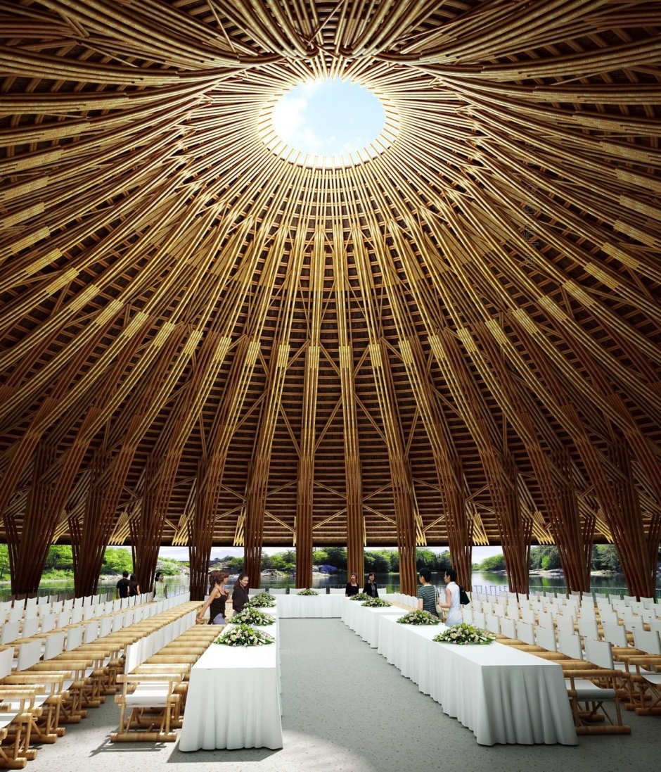 Потолок из бамбукового полотна