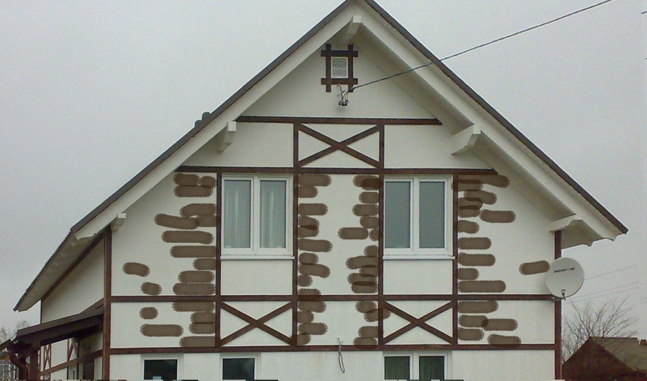 Фасад из сланца натурального