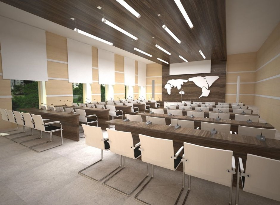 Интерьер современного конференц зала