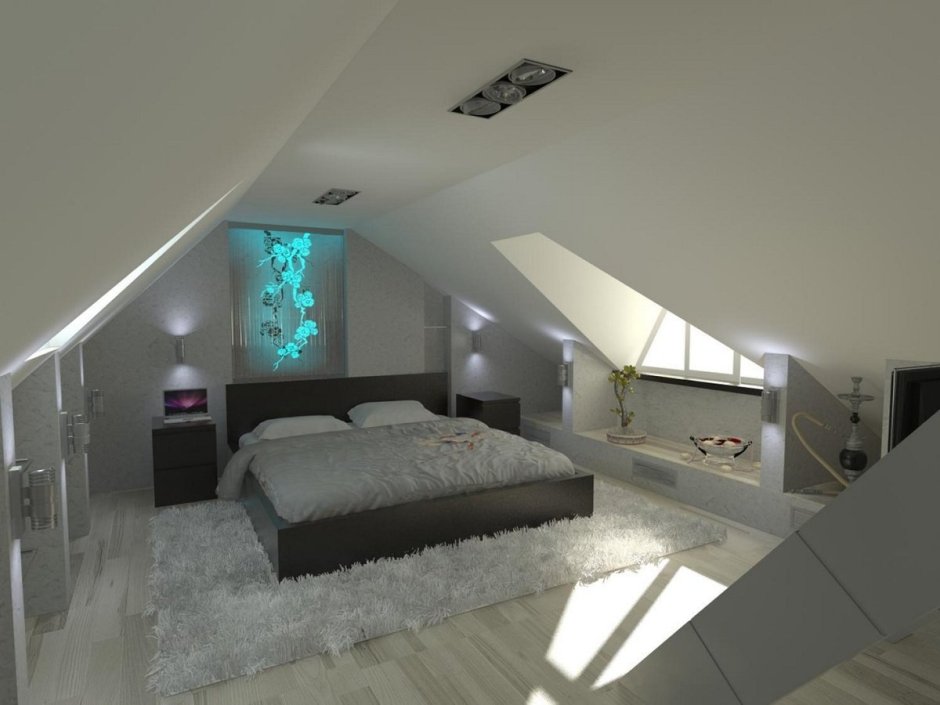 Спальня с сводчатым потолком