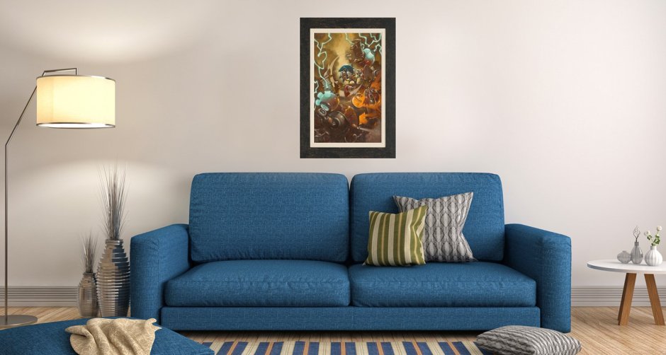 Синий диван в живописи