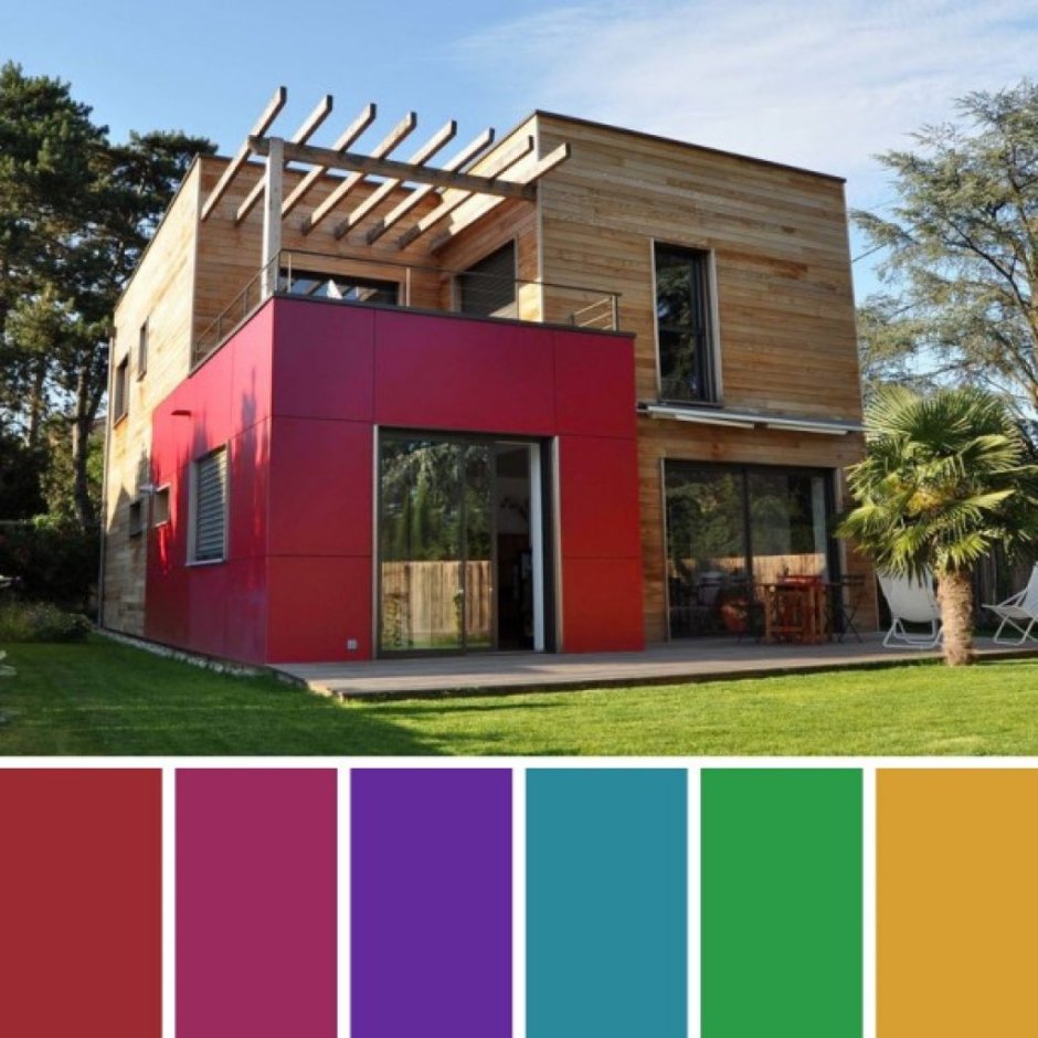 Цветовая гамма для дома фасад