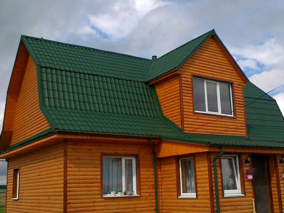 Металлочерепица Каскад зеленый мох