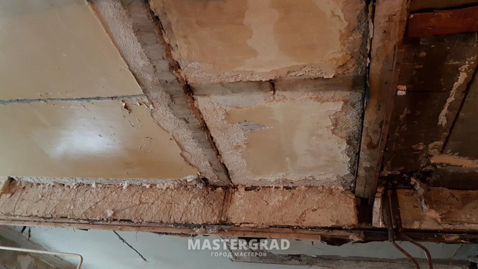 Потолок в сталинке с железобетонными перекрытиями