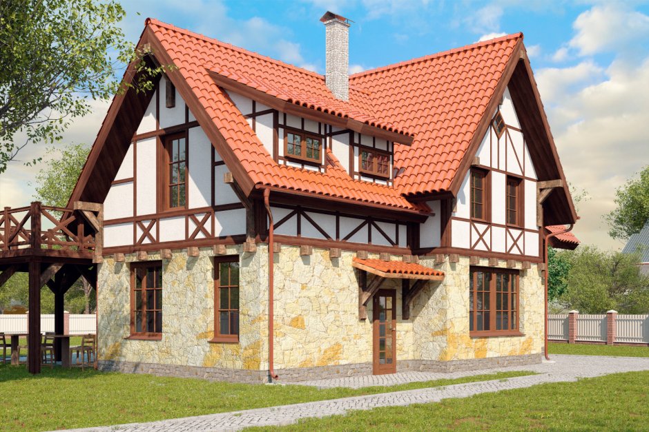 Фасад в баварском стиле (47 фото)
