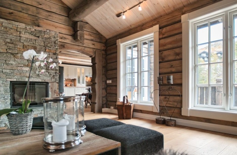 Финский интерьер деревянного дома
