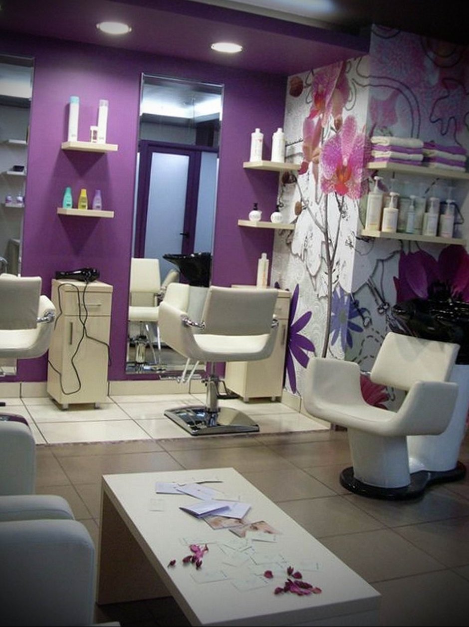 Салон красоты в фиолетовом стиле