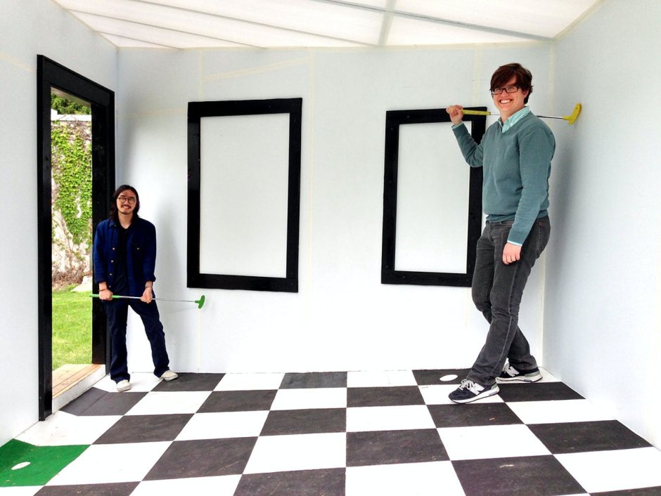 Оптическая иллюзия комната Эймса