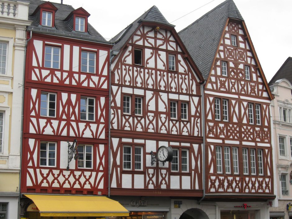 Фахверковые постройки в Германии 15 век