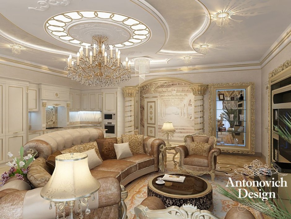 Antonovich Design гостиная potolki