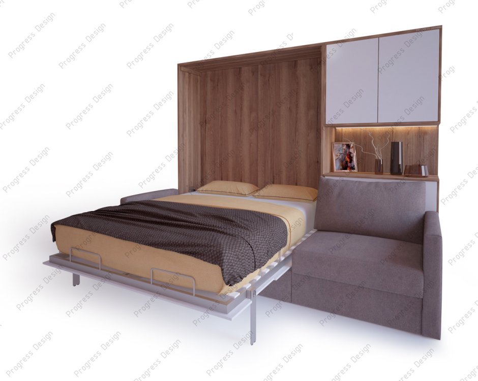 Шкаф-кровать диван трансформер TRANSMEB блюз