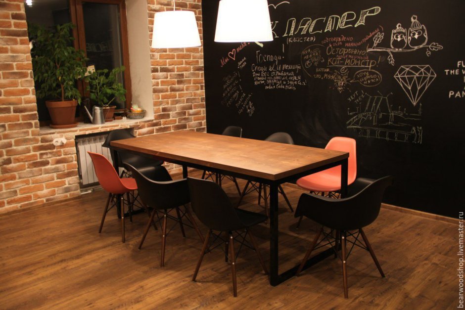 Круглые столы для кафе в стиле лофт