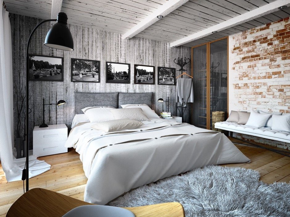 Спальня в стиле Loft