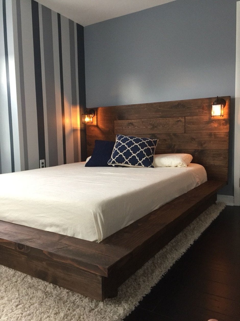 Двуспальная кровать в стиле лофт