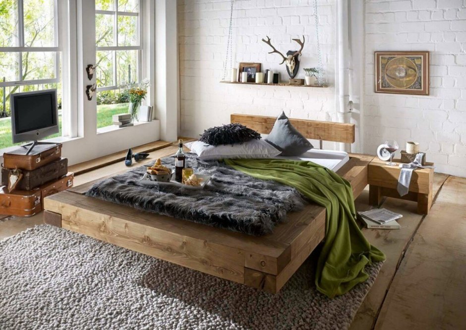 Кровать подиум в японском стиле