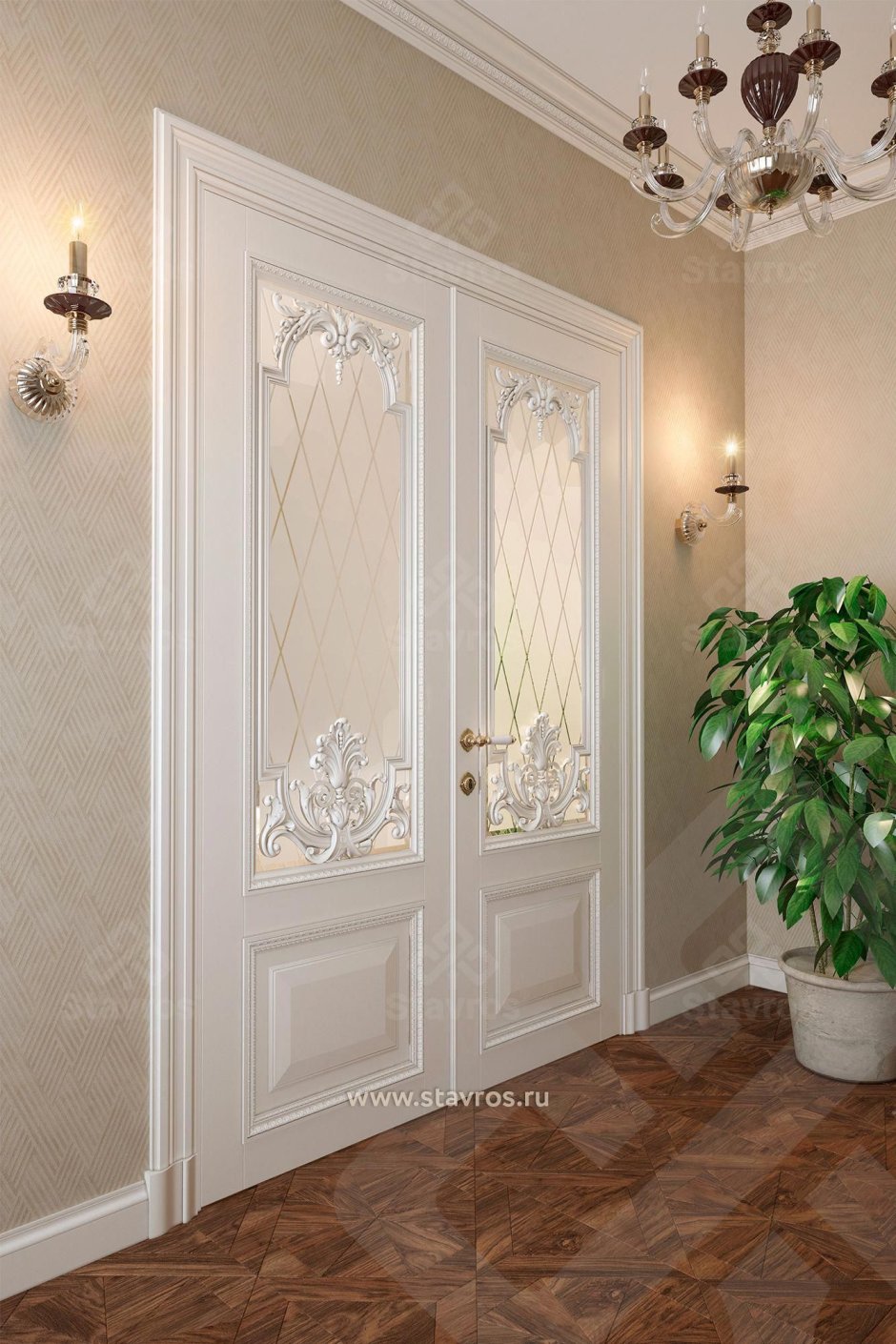 Двери в классическом стиле в интерьере