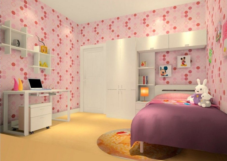 Фиолетовая комната для девочки 10 лет