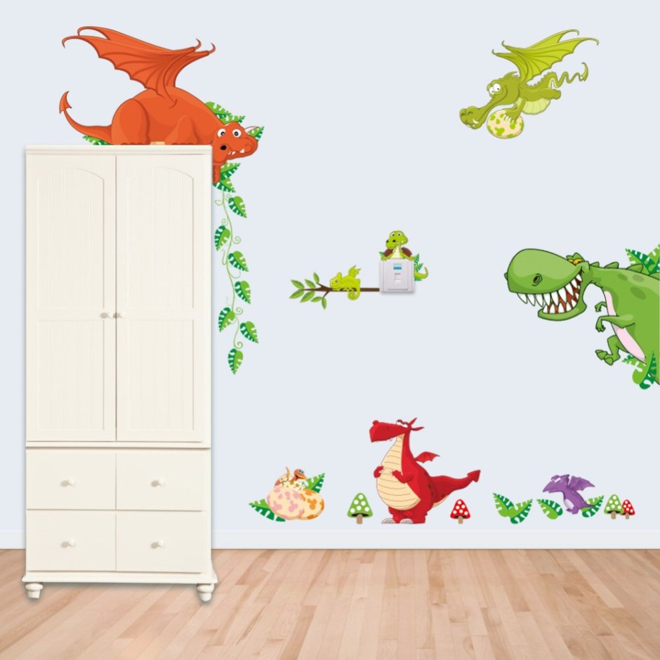 Динозавры в детской комнате