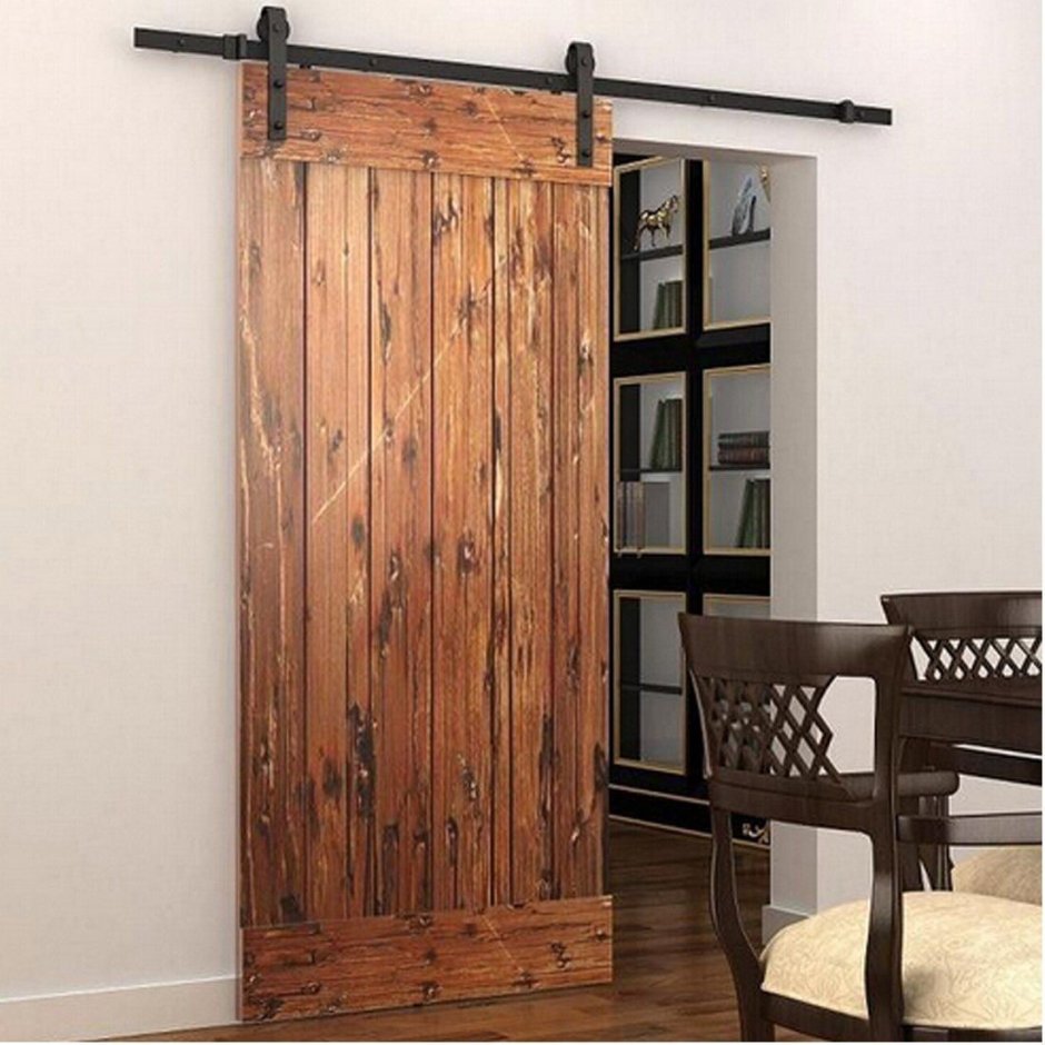 Дверь деревянная межкомнатная из массива сосны "амбарная №1"