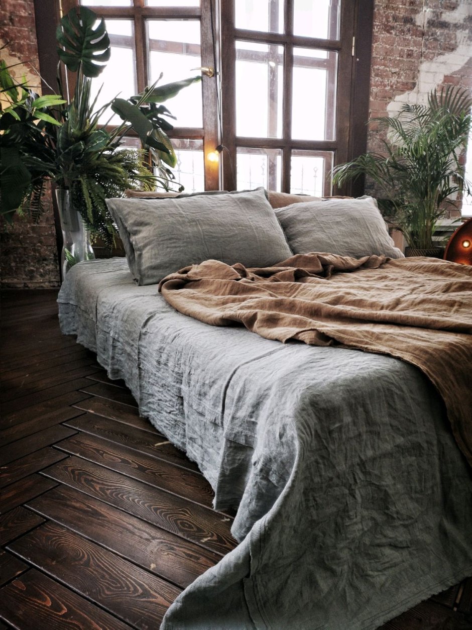 Спальня в льняном стиле