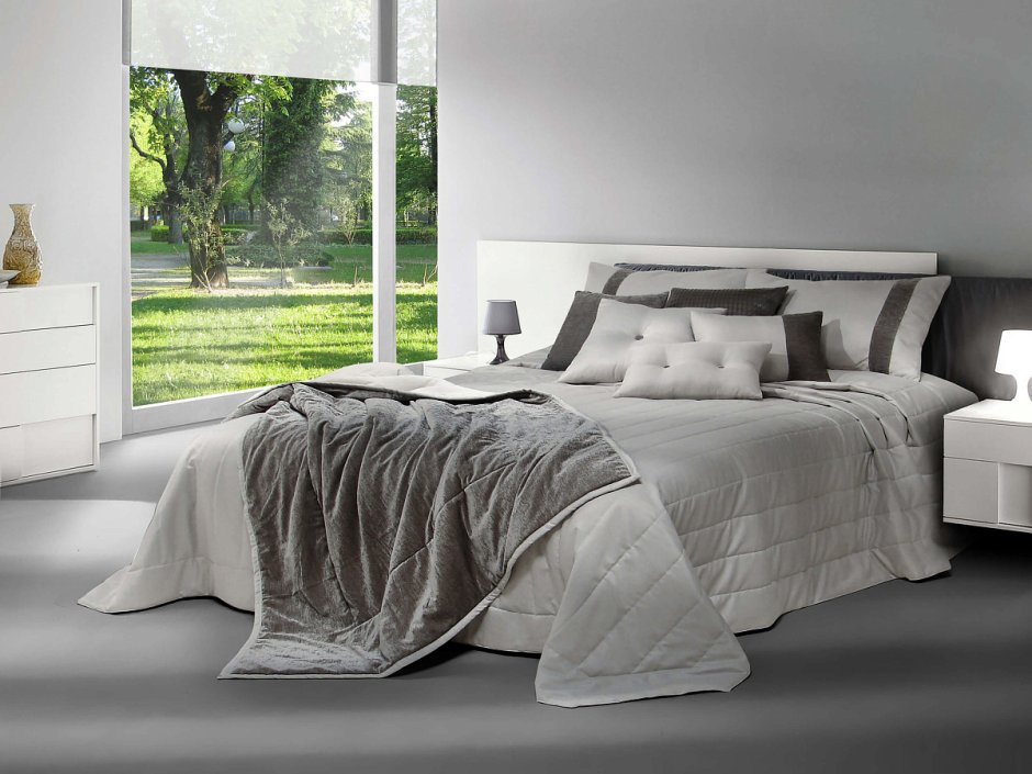 Пледы на кровать в спальню в современном стиле