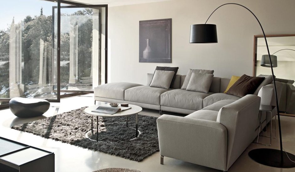 Современный стиль интерьера диван