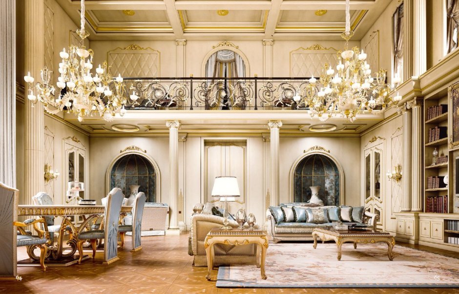 Элитные гостиные в классическом стиле