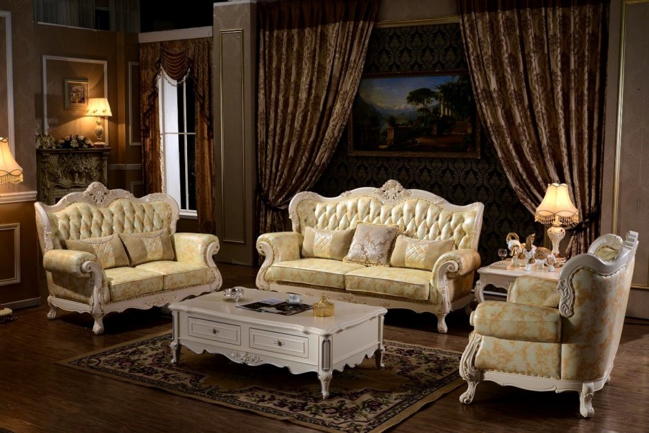 Мягкая мебель в интерьере в стиля Барокко