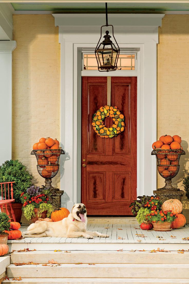 Осенний декор входной двери