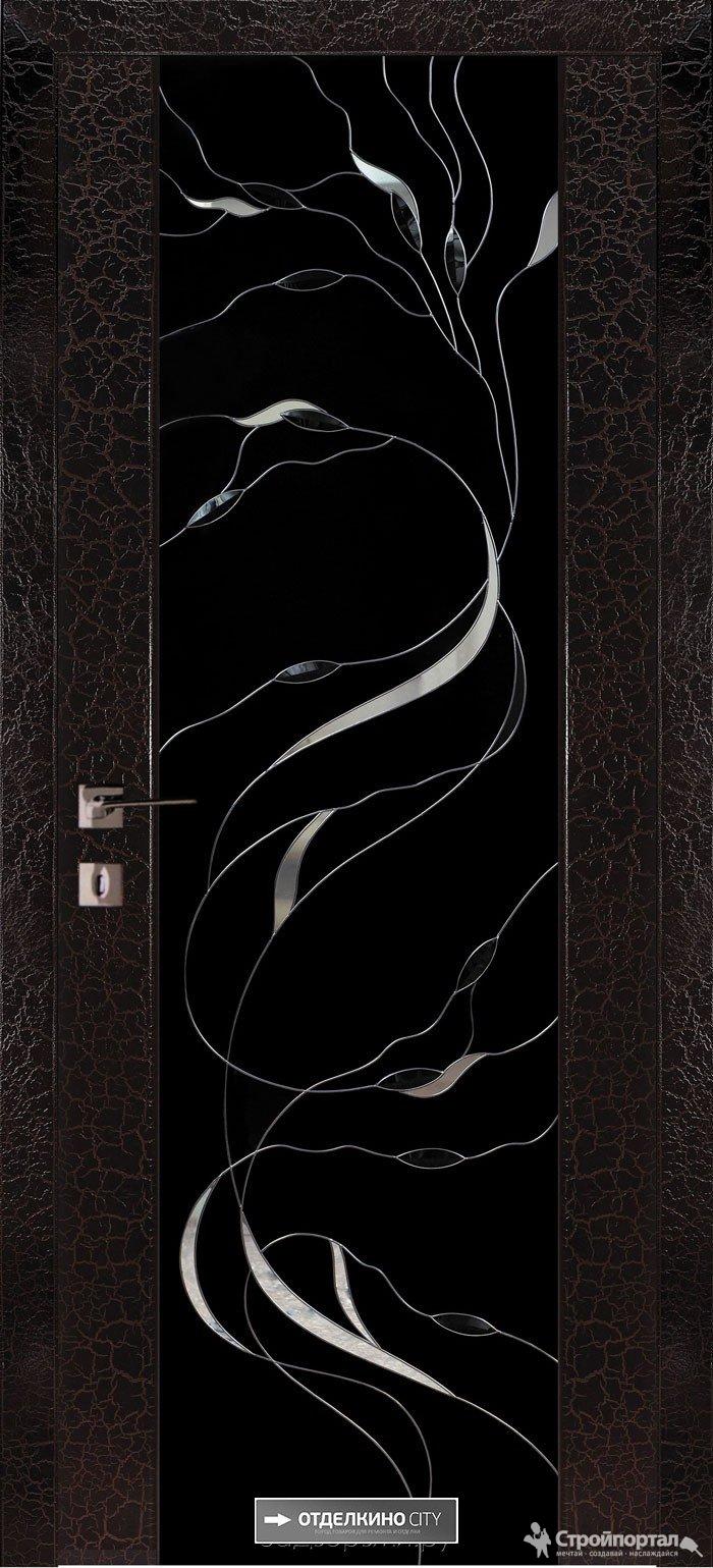 Ульяновские двери венге чёрный триплекс лучи