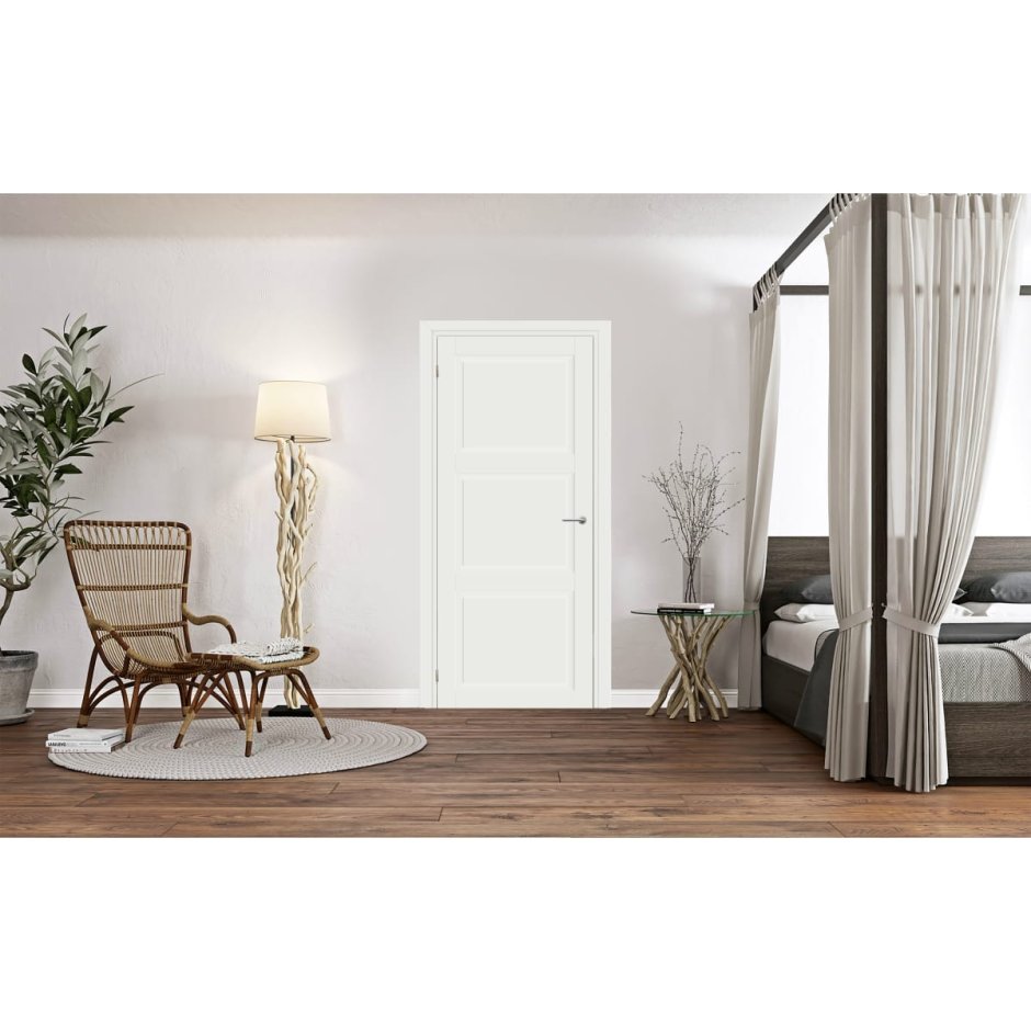 Дверь межкомнатная с фурнитурой Адажио 70х200 см, Hardflex, цвет белый
