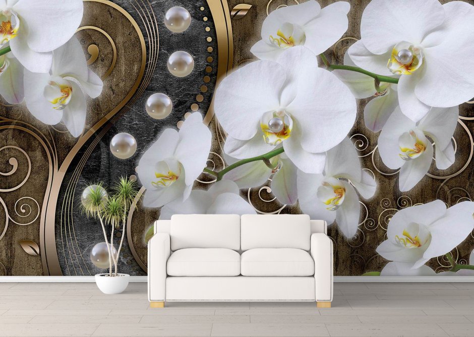 Фреска с орхидеями
