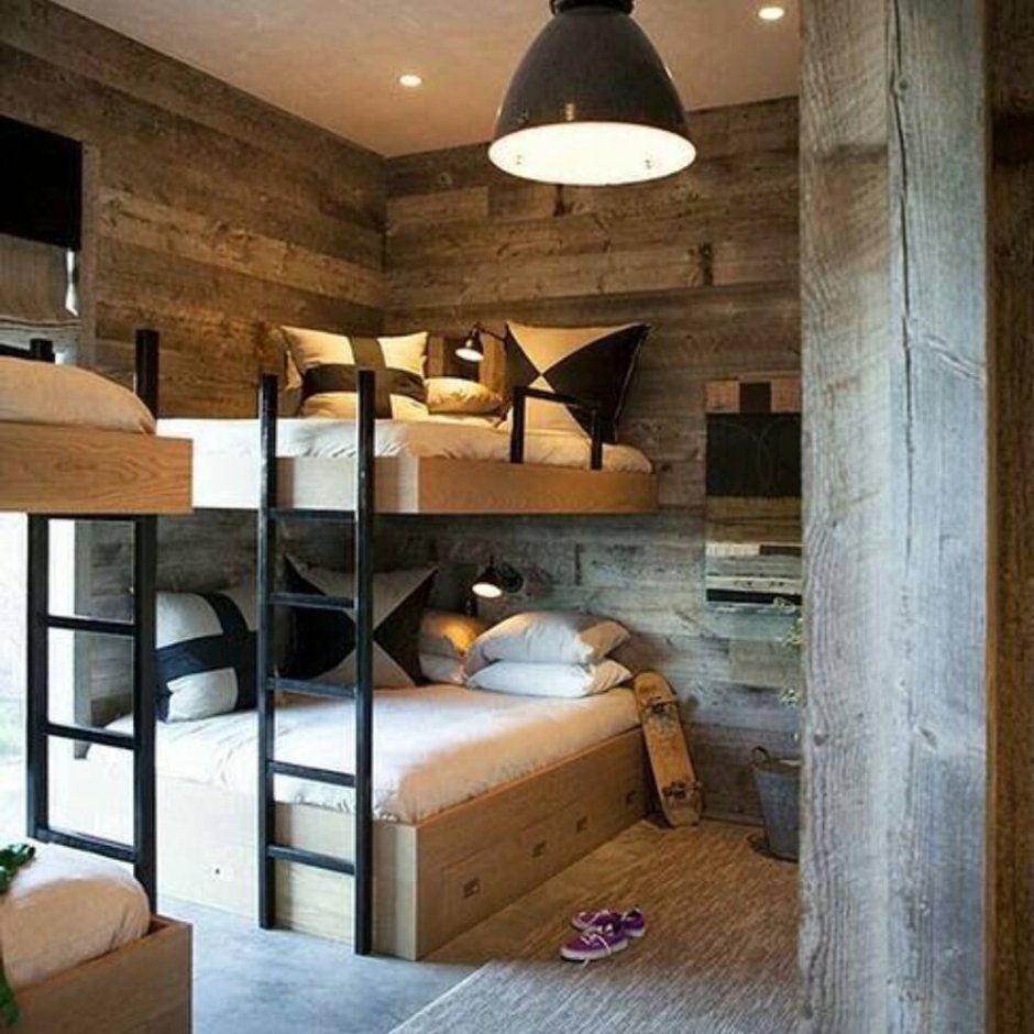 Двухъярусная кровать комната лофт