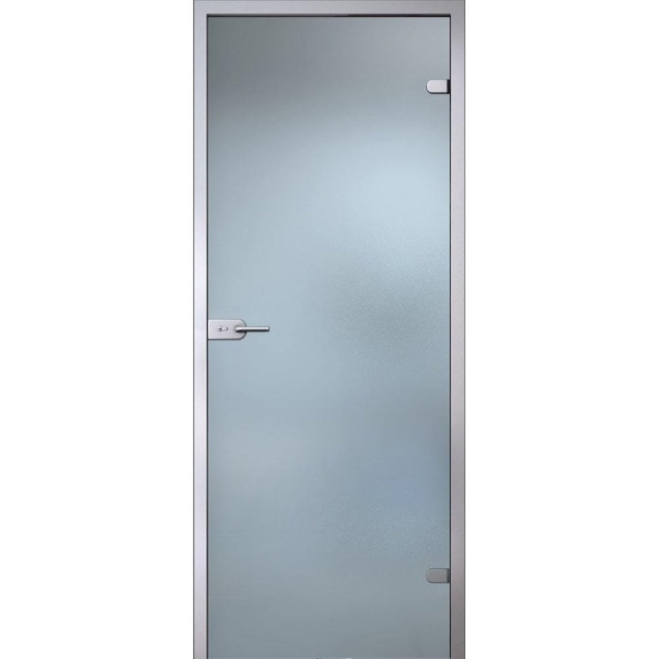 Лайт белое Сатинато - стеклянная межкомнатная дверь Акма