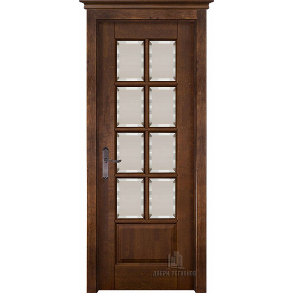 Межкомнатная дверь из массива ольхи Валенсия ПГ (античный орех)