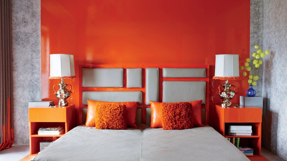 Orange Bedroom aesthetic