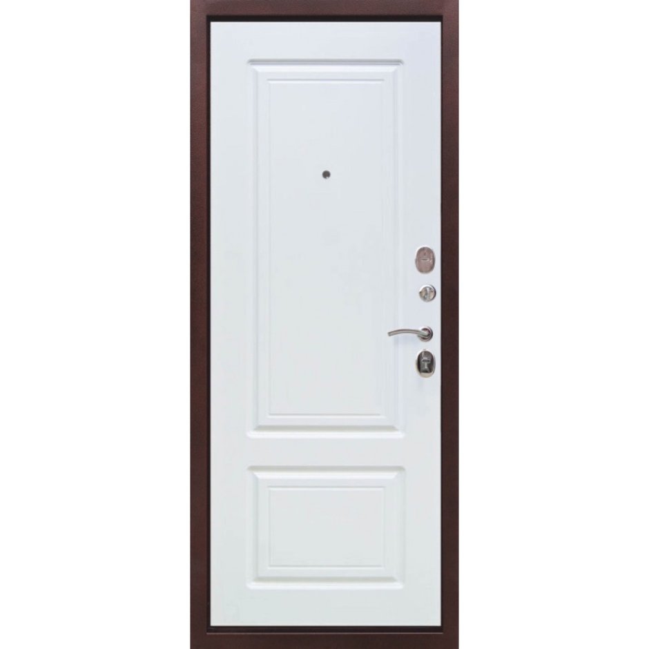 Дверь мет. 11см.Isoterma медный антик лиственница мокко (860мм) левая