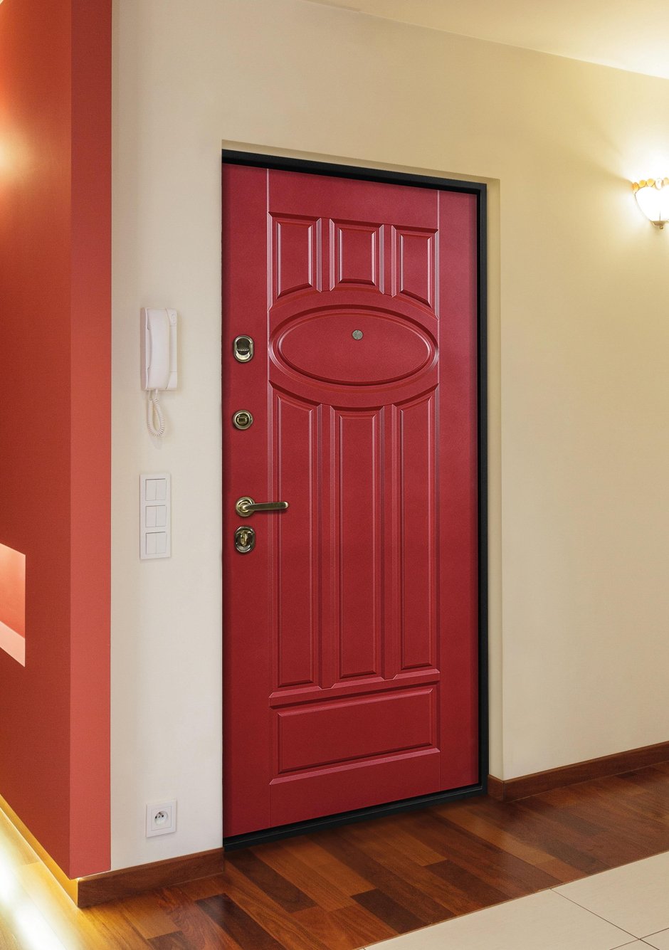 Красные пластиковые окна