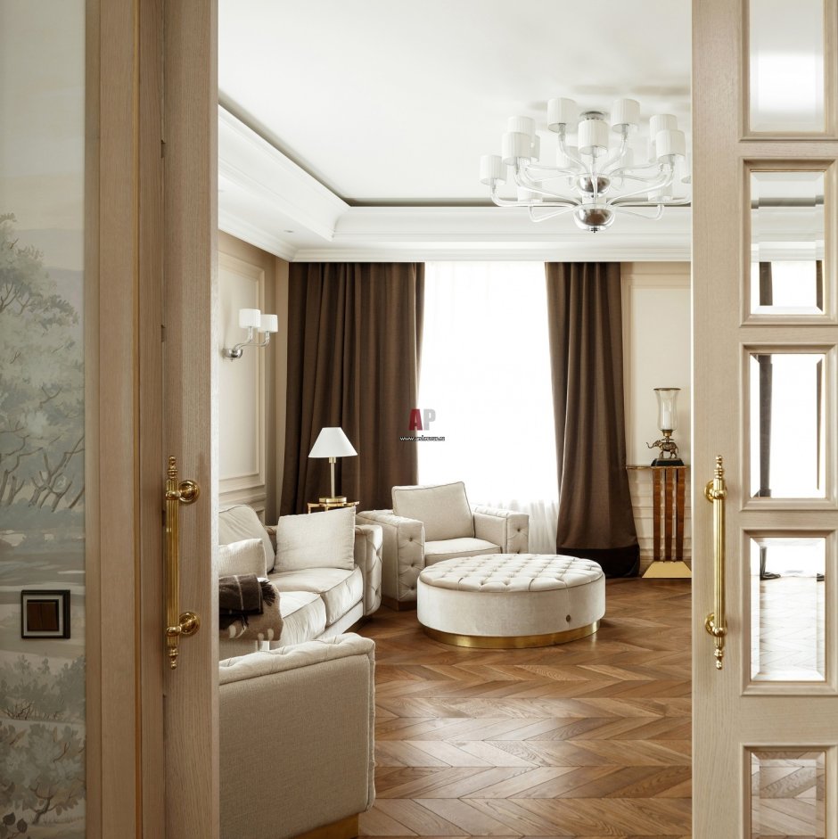 Стеклянные перегородки в классическом стиле