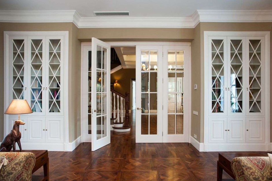 Межкомнатные двери-купе двустворчатые