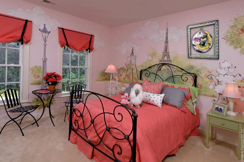 Комната для девочки в парижском стиле