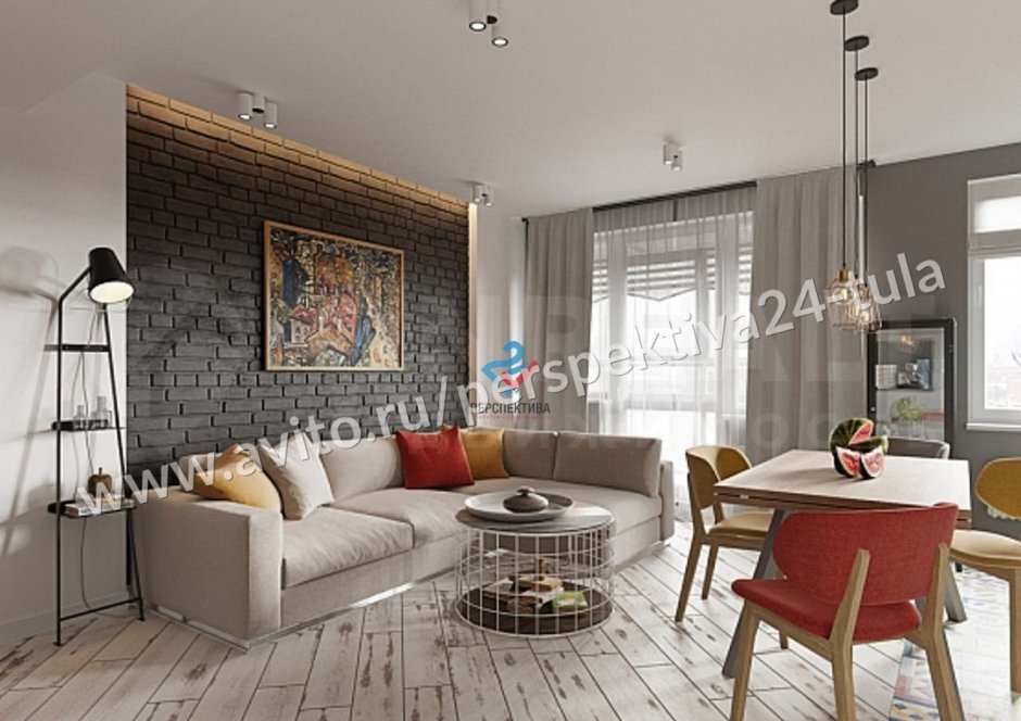 Стиль Сканди лофт в интерьере